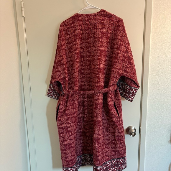 Sundance Cascade Ridge Quilted Kimono Robe in Red and White Size Petite XS/S - Picture 8 of 10